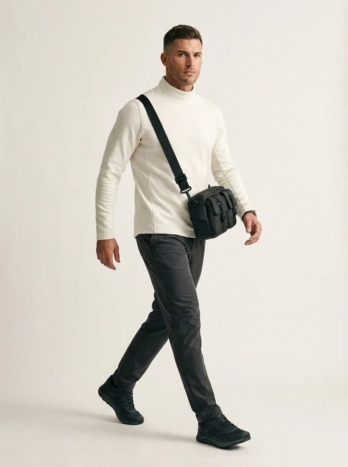 Men's Black Tactical Waist Bag - Sling & Fanny Pack