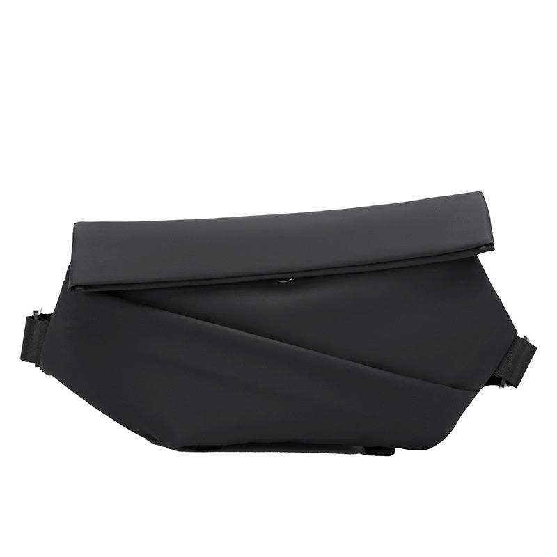 Modern Matte Black Sling Bag - Minimalist Crossbody Chest Pack