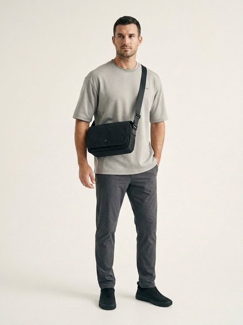 Men's Minimalist Canvas Crossbody Bag