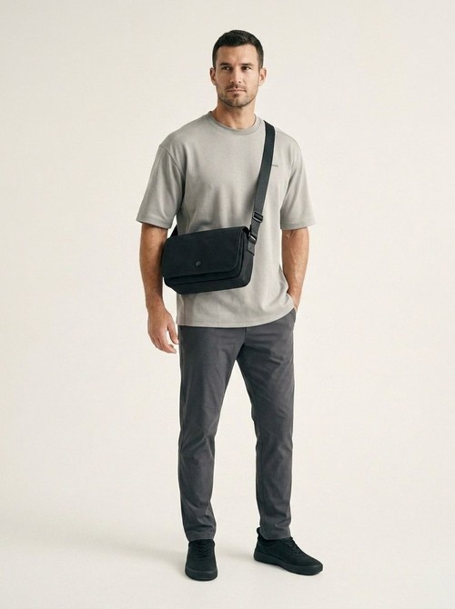 Men's Minimalist Canvas Crossbody Bag