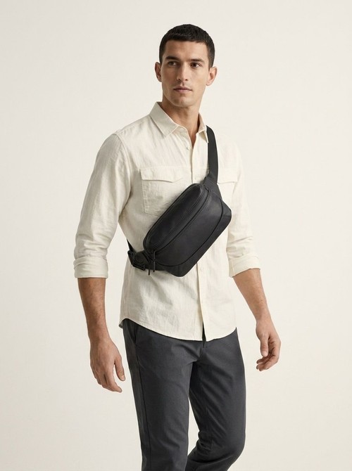 Black Everyday Sling Bag - Men's Crossbody Waist Pack