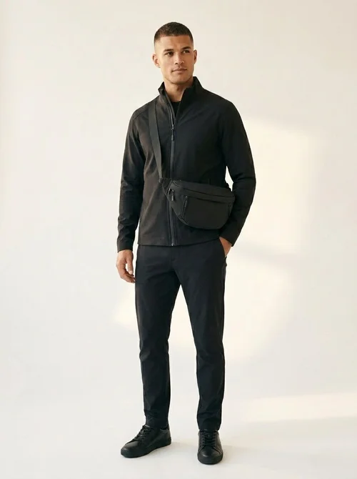 Black Casual Crossbody Sling Bag - Men's Fanny Pack