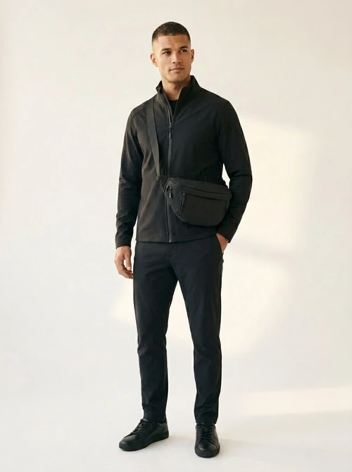 Black Casual Crossbody Sling Bag - Men's Fanny Pack