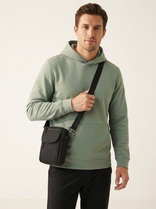 Men's Compact Crossbody Bag - Durable Shoulder Messenger
