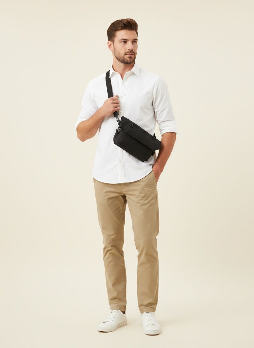 Men's Waterproof Crossbody Sling Bag - Casual Tech Pouch