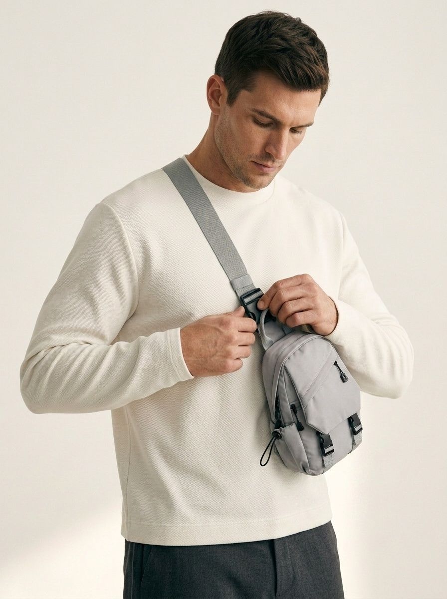 Men's Casual Sling Bag - Lightweight Crossbody Chest Pack