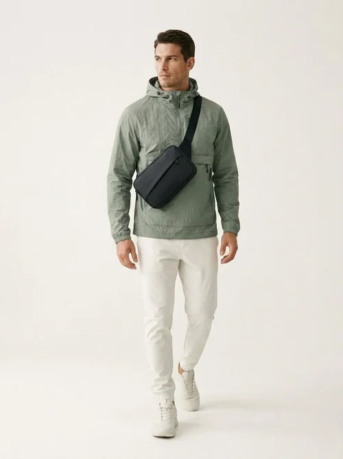 Men's Minimalist Crossbody Sling Bag - Waterproof Chest Pack
