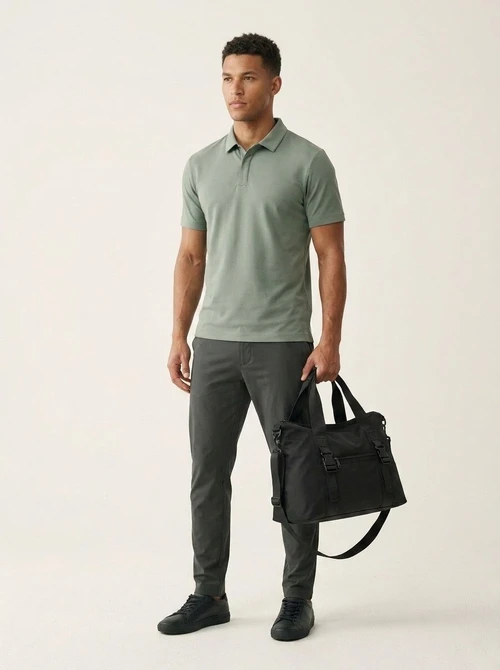 Men's Waterproof Nylon Travel Duffel Tote Bag with Shoulder Strap