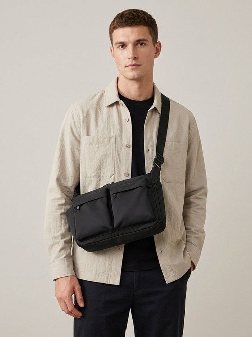 Men's Casual Multi-Pocket Crossbody Messenger Bag