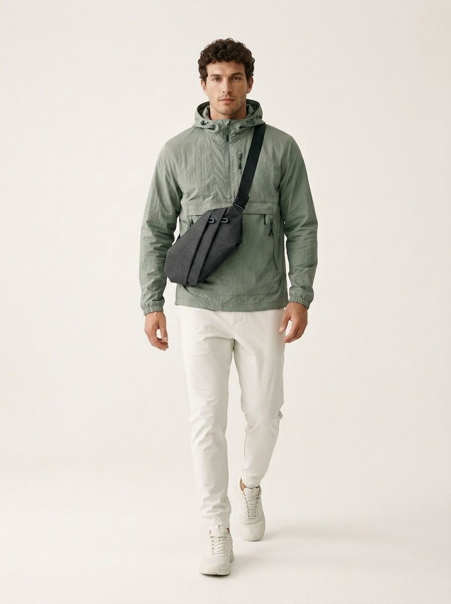 Sleek Men's Crossbody Sling Bag - Modern Chest Pack