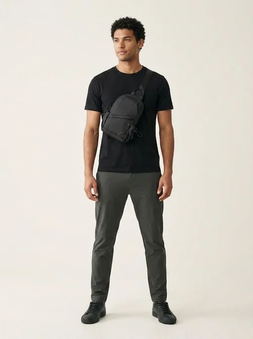 Men's Lightweight Black Crossbody Sling Bag