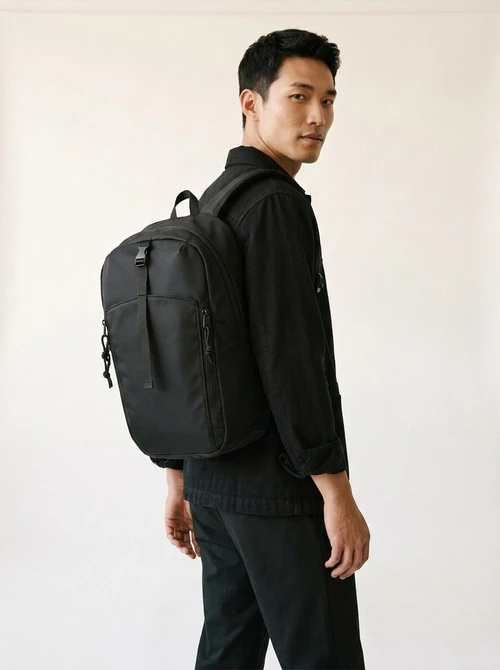 Sleek Black Everyday Backpack - Travel & Commute Daypack