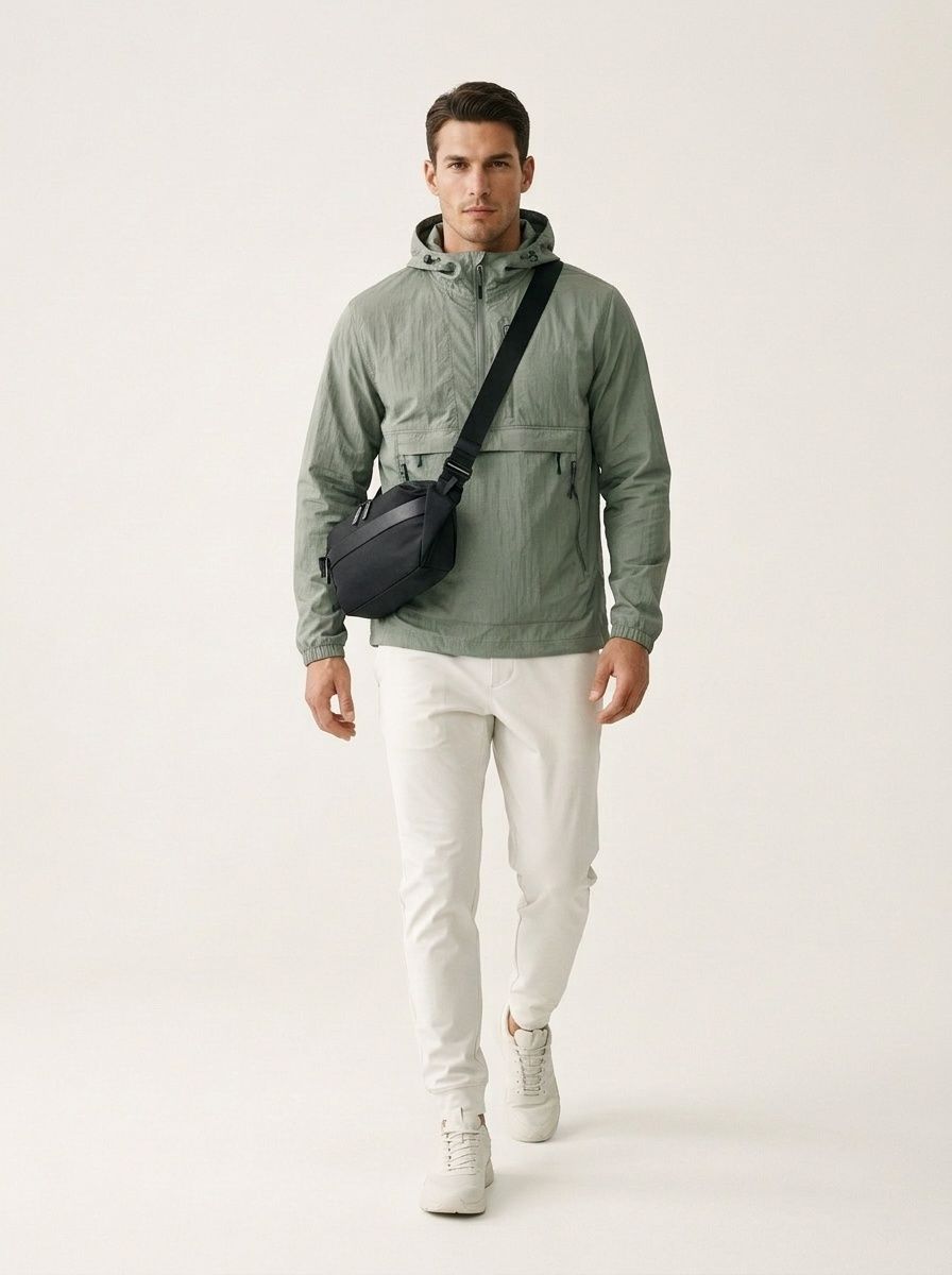 Sleek Matte Black Crossbody Sling Bag for Men & Women