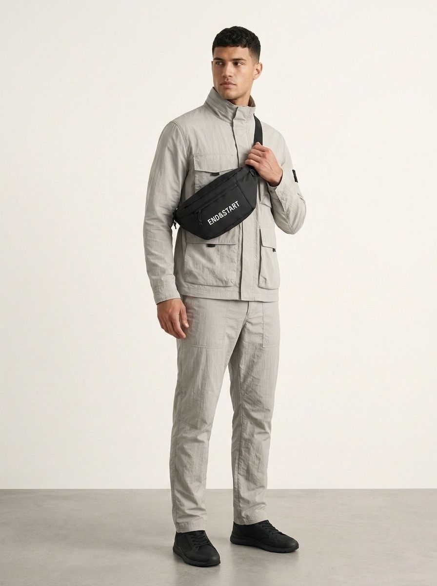 Sleek Black Sling Bag Waist Pack