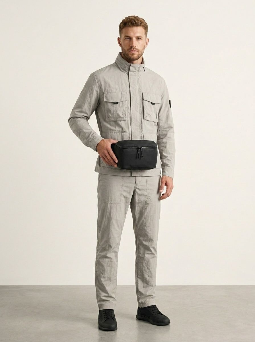 Sleek Black Crossbody Fanny Pack