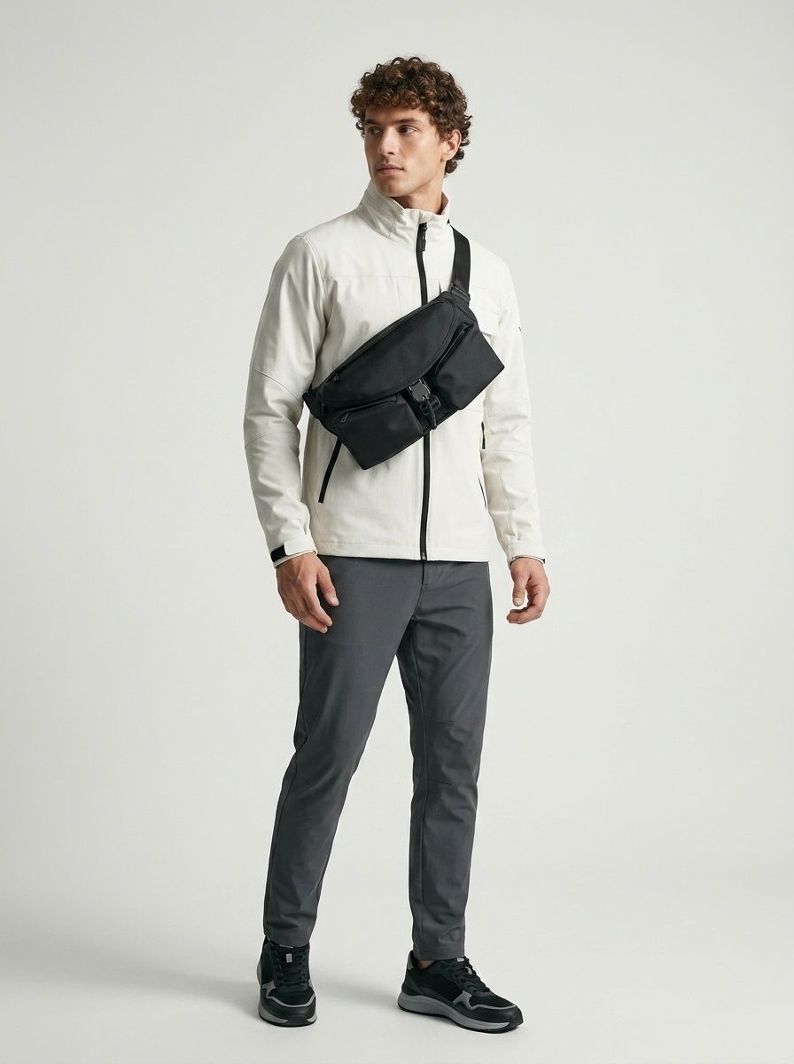 Men's Tactical Crossbody Bag - Multi-Pocket Sling