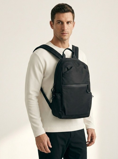Black Casual Laptop Backpack - Travel & Everyday Commuter Bag