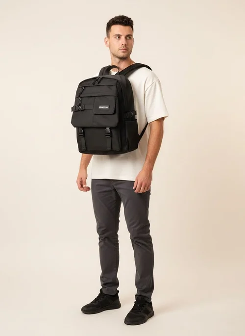 Sac à dos décontracté multi-compartiments pour ordinateur portable - Durable et élégant