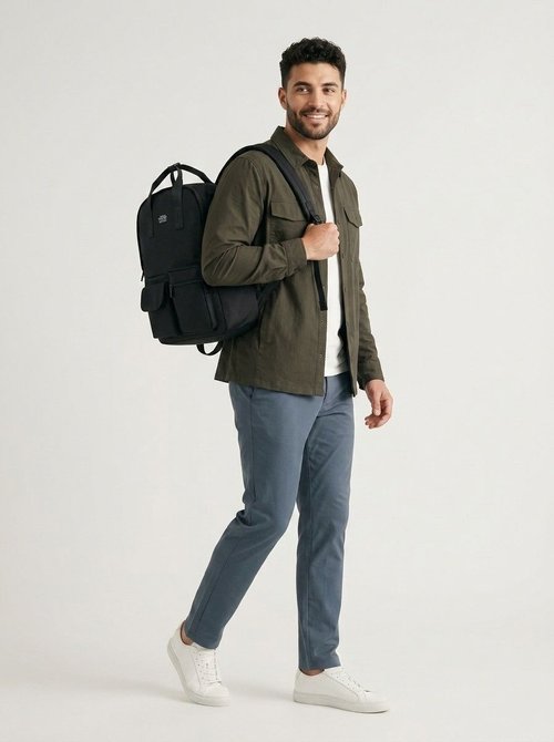 Sac à dos pour ordinateur portable multipoches - Élégant et durable