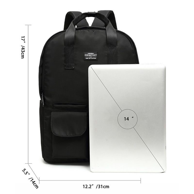 backpack with glasses pocket and laptop pocket VenturePro: Large Capacity Business Travel 23L Gray Track it on an iPhone Maluna Daytrip Backpack - Black