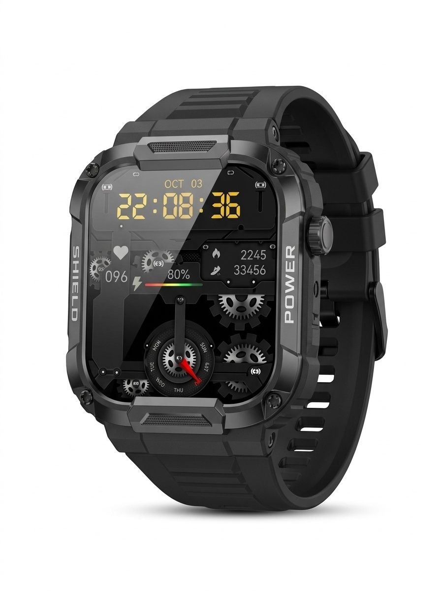 MK66 Rugged Smart Watch with 1.85" HD Screen & Bluetooth Calling