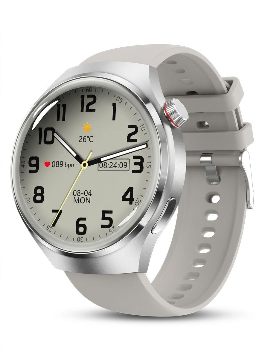 GT4 PRO Smart Watch with Round HD Display, GPS, NFC & Bluetooth Calling