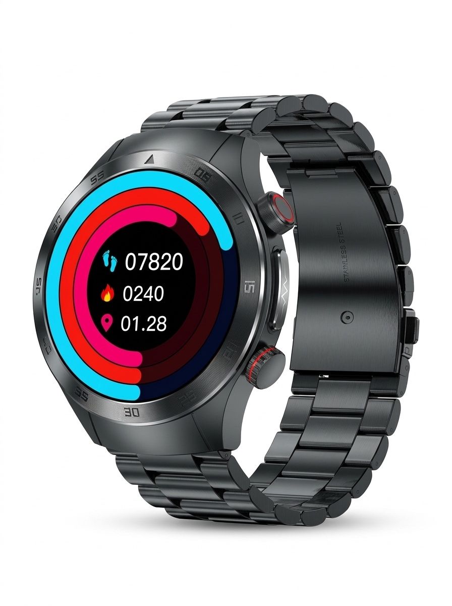 E800 Smart Watch with AMOLED Screen, ECG, Laser Therapy & Bluetooth Calling