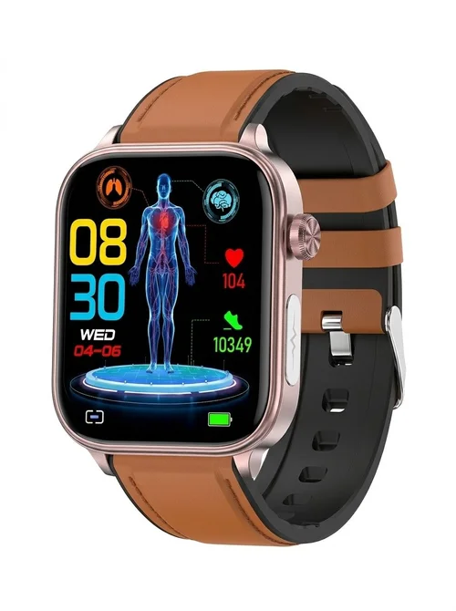 Smart Health Watch with Square IPS Screen, ECG & Bluetooth Calling