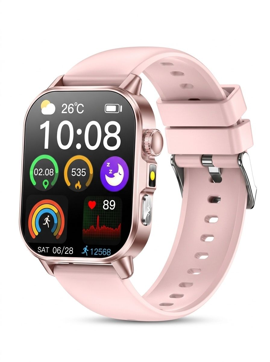 ET571 Health Smart Watch with Square Display, ECG & Bluetooth Calling