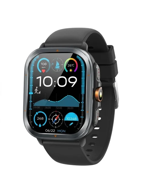 TS500 GPS Sports Smart Watch with Square AMOLED Display & BT Calling