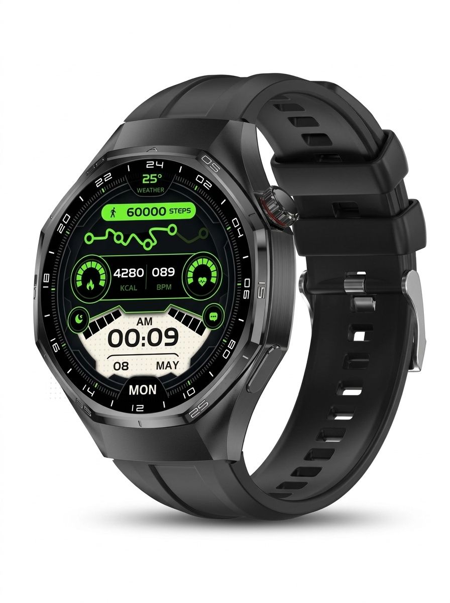 WATCH 6 MAX Smart Watch with Round Display, GPS & Wireless Calling