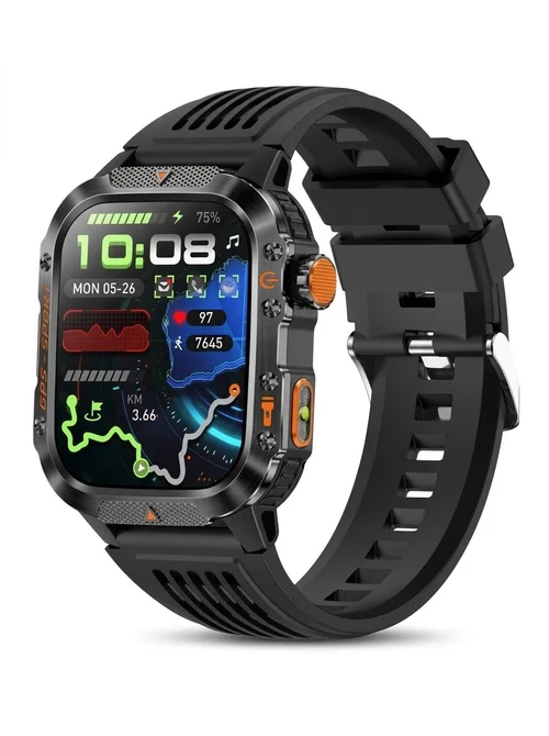 Rugged Outdoor Smart Watch with Square Display, GPS & Multi-Sport Modes