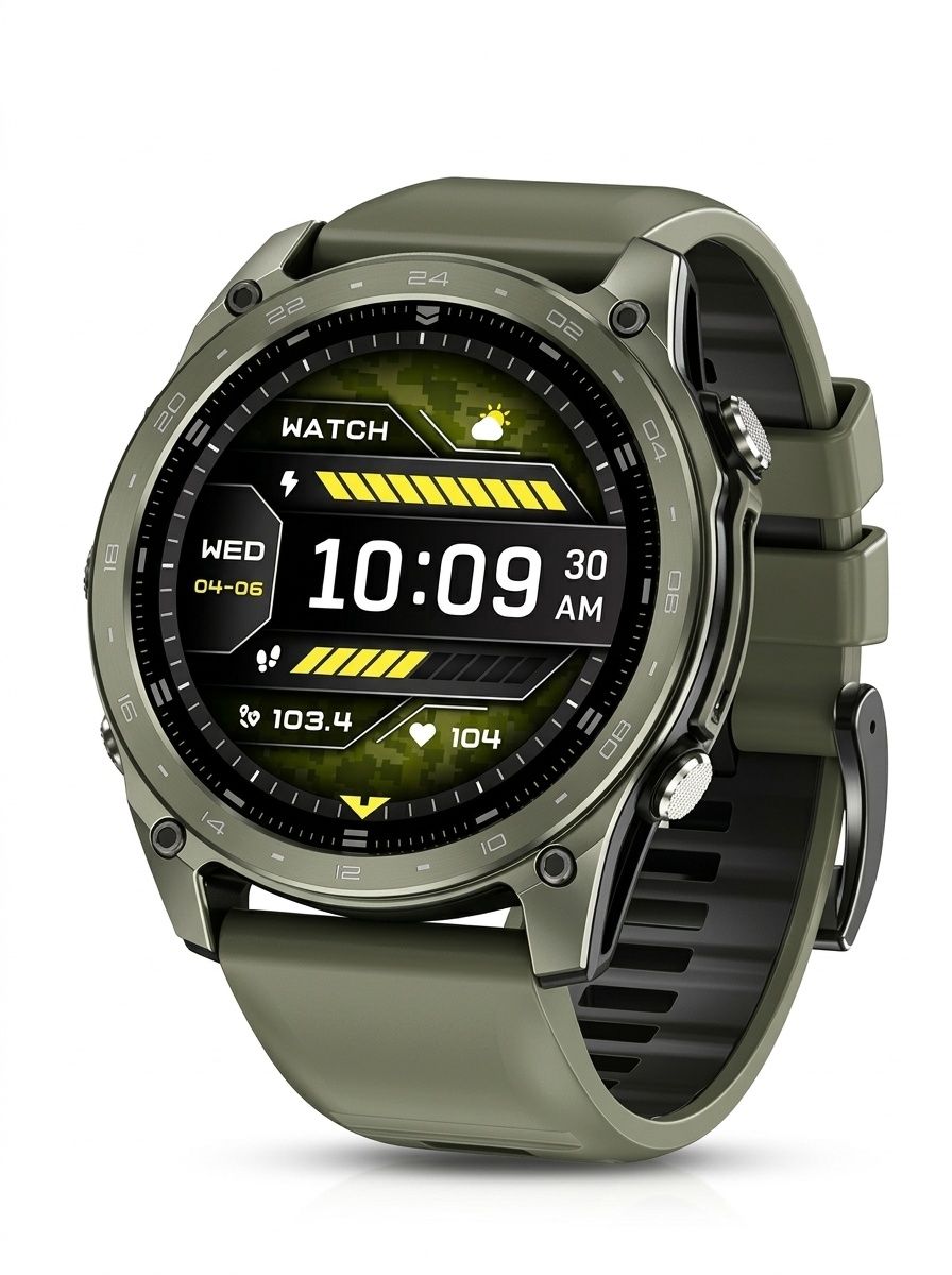 T8PRO Rugged Smart Watch with Round AMOLED Display & Bluetooth Calling