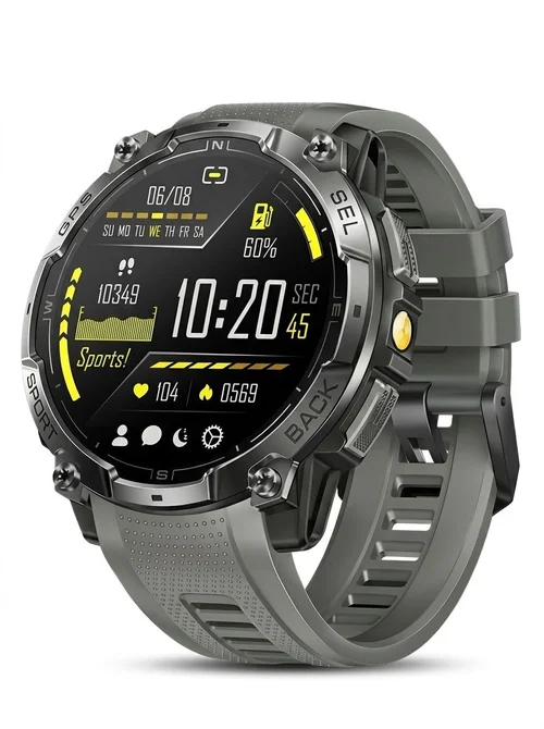 K78A GPS Sports Smart Watch with Round AMOLED Display, 3ATM & BT Call