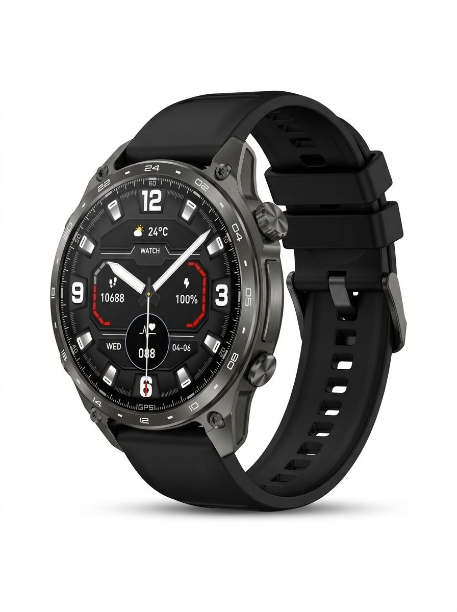 HD300 Pro GPS Smart Watch with Round AMOLED Display & 4GB Offline Maps