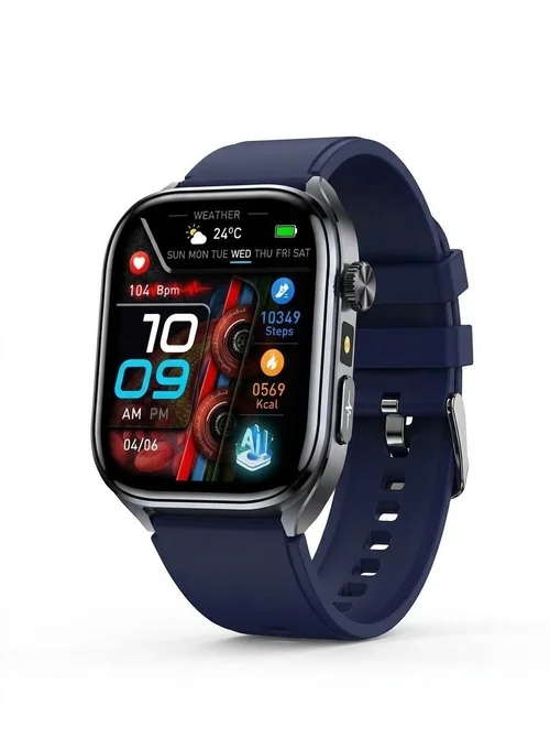 Smart Health ECG Watch with Square HD Screen & Bluetooth Calling