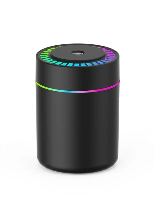 Humidificador RGB portátil y mini difusor de aire USB, generador de nano niebla de 180 ml con iluminación ambiental vibrante, carga tipo C, funcionamiento silencioso para el hogar.