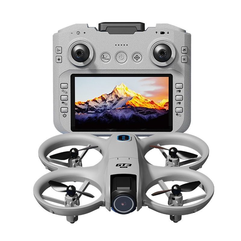 GT3 FPV Drone with HD Camera, Screen Remote Control, 180° Adjustable Lens, 360° Anti-Collision Quadcopter
