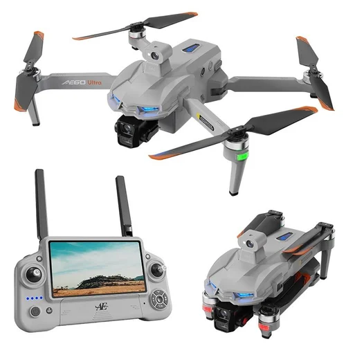 AE60 Brushless Drone with 4K Camera, GPS Return, 7.2-inch Large Screen Remote, 3-Axis Gimbal, Long Range FPV