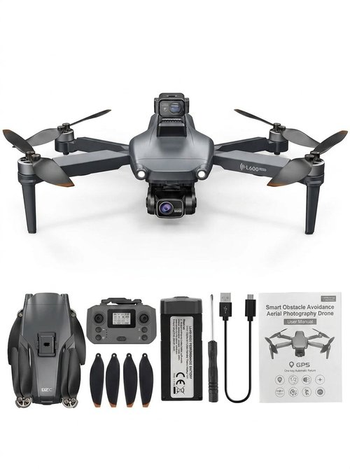 L600 Pro 4K GPS Drone with 360° Obstacle Avoidance, Brushless Motor, GPS Auto Return, Foldable RC Quadcopter
