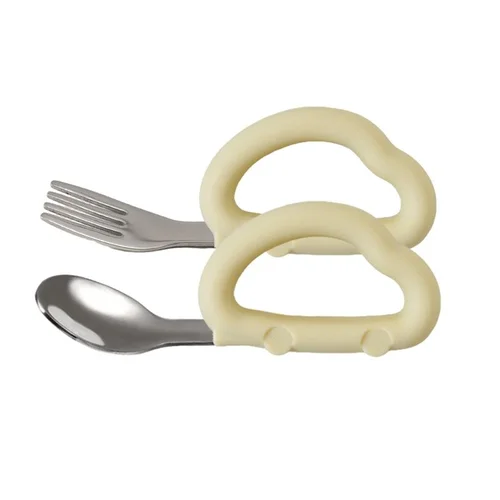 Baby Self-Feeding Training Utensil Set - Spoon & Fork