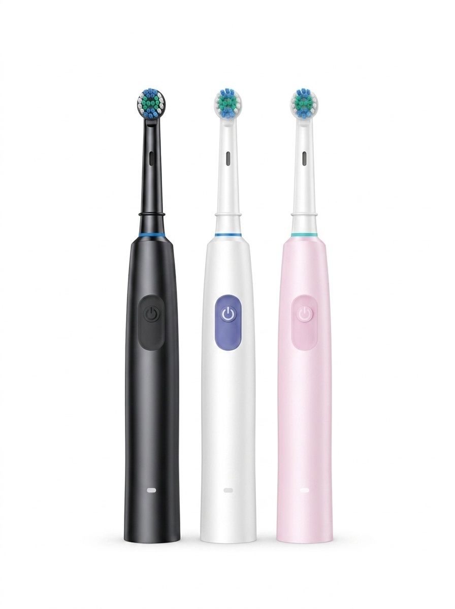 Rechargeable Acoustic Motor Electric Toothbrush with 2-Minute Timer, 8 Heads