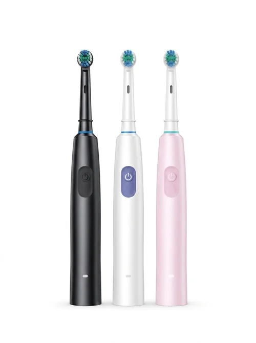 Rechargeable Acoustic Motor Electric Toothbrush with 2-Minute Timer, 8 Heads