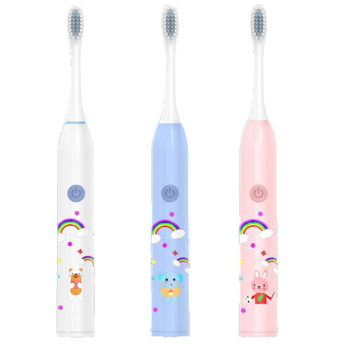 Spazzolino elettrico per bambini, con setole extra morbide e un design divertente.
