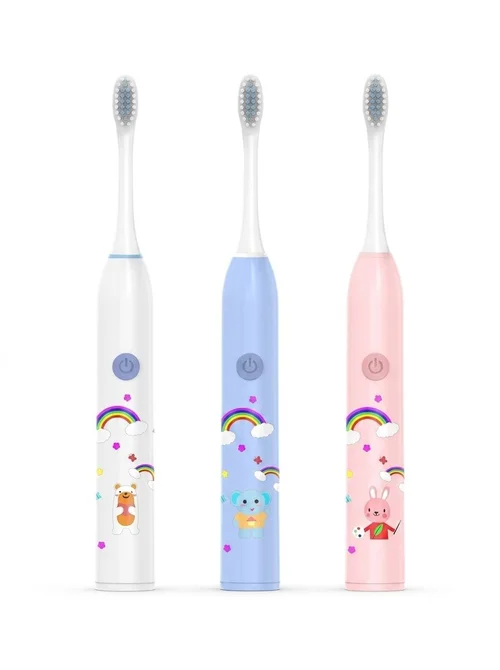 Playful Kids Electric Toothbrush, Extra-Soft Bristles, Fun Design
