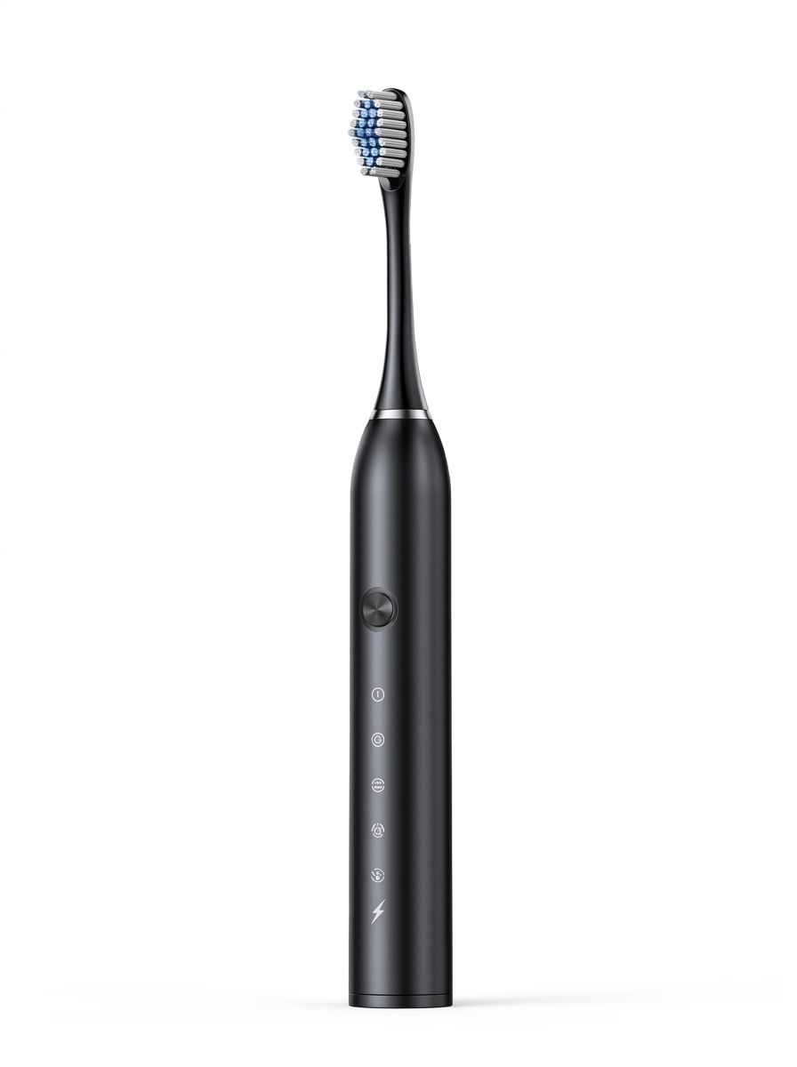 Sonic Electric Toothbrush Set, Travel Case, Replacement Heads, Tongue Cleaner