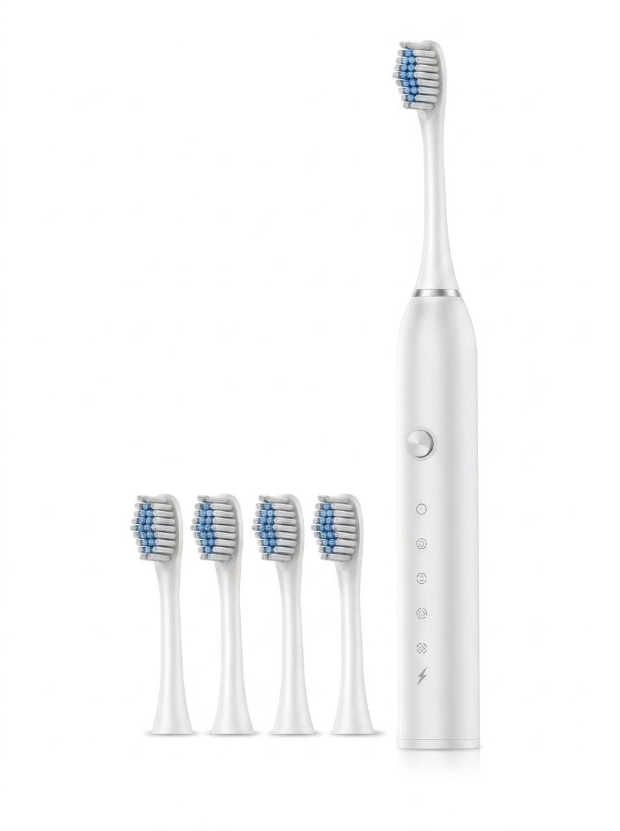 IHEALTHY High-Frequency Sonic Electric Toothbrush, 5 Modes, 8 Brush Heads, Case