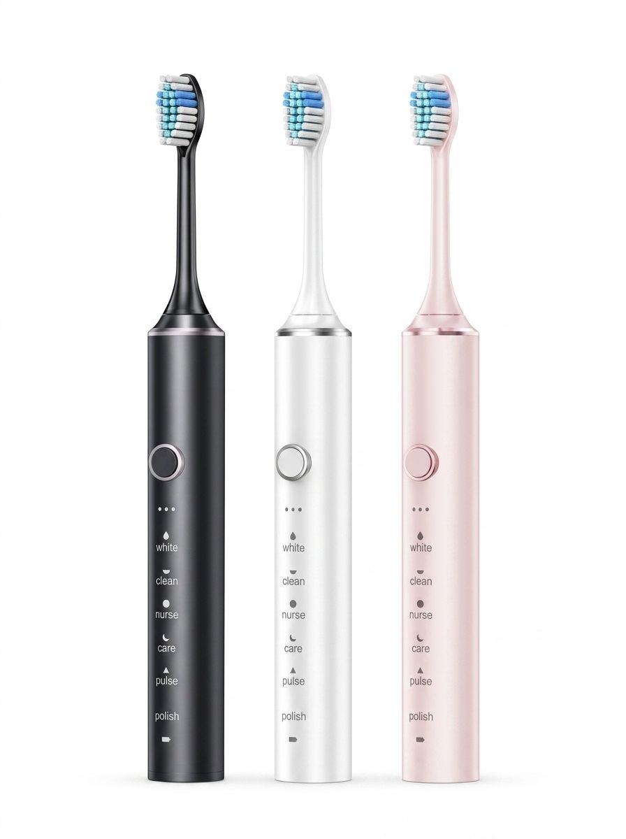 Premium Rechargeable Electric Toothbrush with Acoustic Motor, 2-Minute Timer, Multiple Modes
