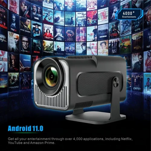 Mini projecteur intelligent portable 4K compatible Android 11.0 avec correction automatique de l'échelle - Modèle n° HY320mini