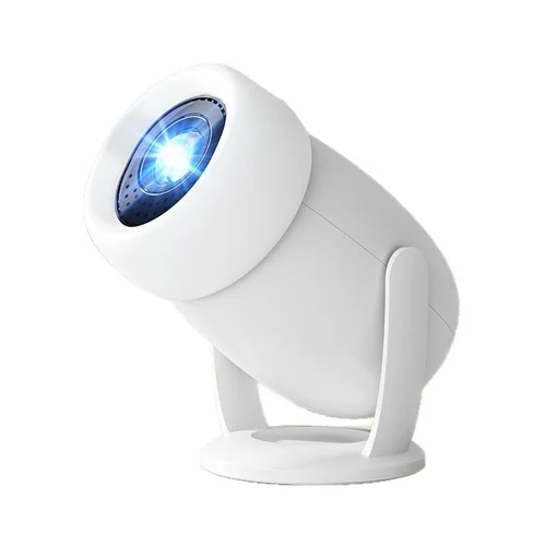 Y400 Portable Smart Projector with WiFi 6 & Bluetooth 5.0, Native 720P (1080P/4K Supported), 300 ANSI Lumens, 200" Display Home Theater Movie Projector, Built-in Speakers, Compatible with HDMI/Android 12